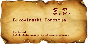 Bukovinszki Dorottya névjegykártya