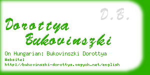 dorottya bukovinszki business card